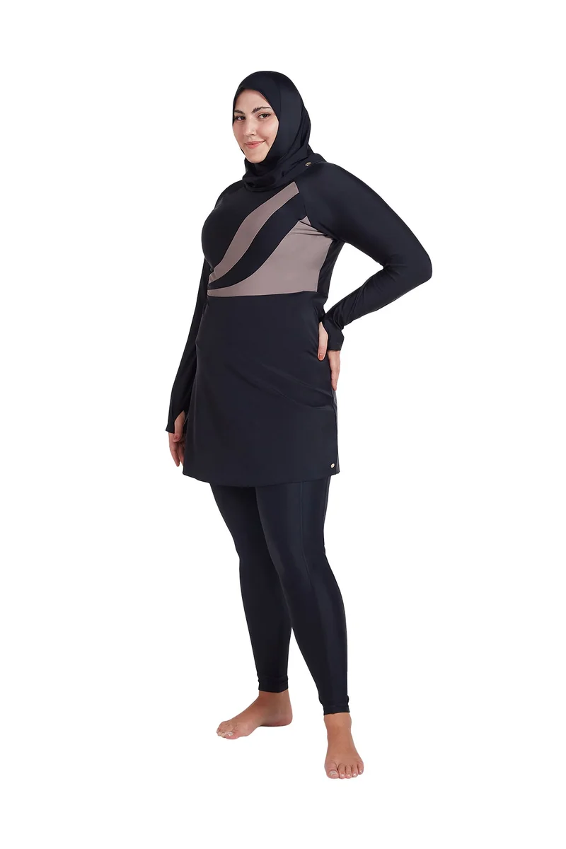 COEGA SUNWEAR  COEGA  Ladies Ladies Modest 3 pc Skirted - Nero Silver Tropical for Women | Best Price UAE